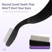 Peigne à sourcils pliable jetable, brosse séparatrice de cils à dents métalliques, ensemble séparateur de mascara, brosse à sourcils Spoolie, marque privée