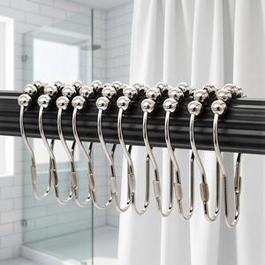 Ewang Towel Key Hanger Heavy Duty Stainless Steel Bathroom <b>Curtain</b> <b>Hook</b> - Product Image 1
