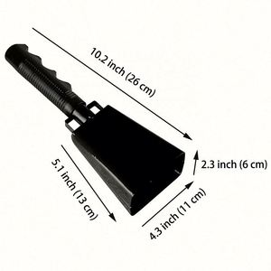 Cloche de supporter en fer de 10 pouces de haute qualité avec poignée, impression sérigraphique de logo personnalisé, pour faire du bruit - Product Image 2