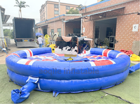 Colchón inflable para fiesta al aire libre, juego de equitación taurina, Rodeo, simulación mecánica, equitación