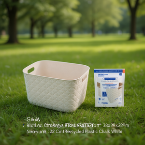 Cesta plastica riciclata (38x29x22cm) SOFTEX Bianco gesso K258706 - Product Image 3