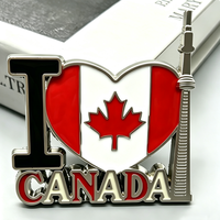 Aimant de réfrigérateur 3D en métal personnalisé, souvenir touristique du Canada, décoration d'intérieur sur le thème des pays du monde, avec forme, couleur et logo sur mesure