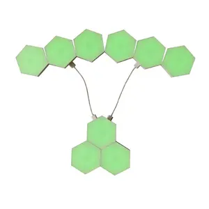 Quantum — applique murale tactile hexagonale à LED, modulaire, style créatif, nouveau modèle, idéal pour cadeau, luminaire pour les amoureux