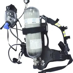 Firefighter Equipment Reliable Quality Carbon Fiber Cylinder Air Breathing Apparatus SCBA For Fire Disaster