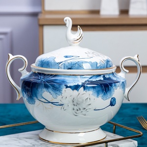Ensemble de bols et assiettes Jingdezhen – Vaisselle en porcelaine émaillée, assiette colorée, bol nordique, cadeau, céramique en porcelaine fine, pour hôtel et table - Product Image 4