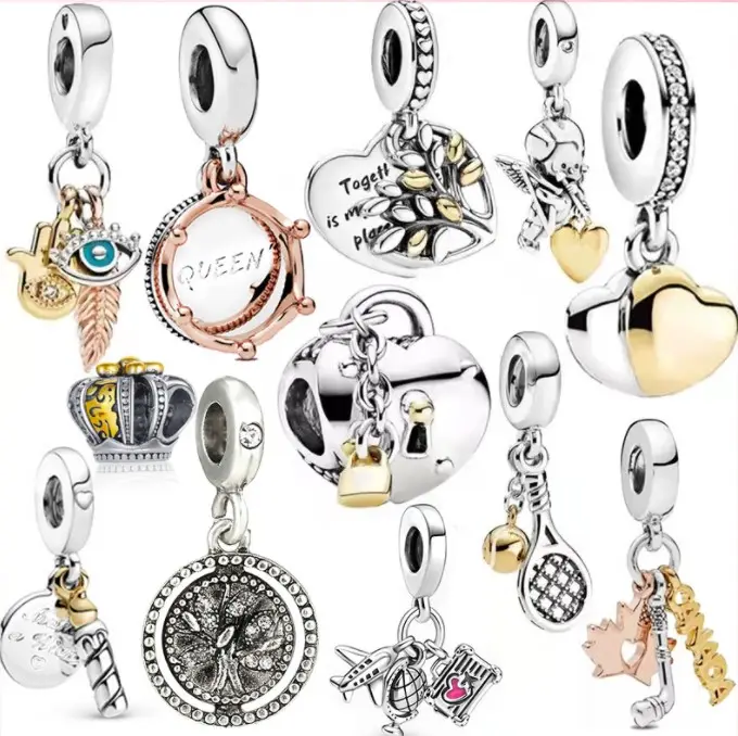 Heart mini pendant charms for bracelets and pendant whole sale