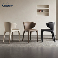 Vente directe d’usine design moderne et simple chaise à manger en cuir véritable de haute qualité éponge en forme spéciale chais