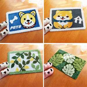 Alfombra empenachada de hojas, alfombrilla de baño antideslizante de animales de dibujos animados bonitos, almohadilla de pie absorbente para el hogar - Product Image 4