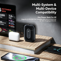 Batterie externe à charge rapide 10000 mAh, chargeur portable avec câble intégré PD QC3.0, Power Banks 10000 mAh, batterie externe