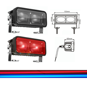 Luz de Seguridad LED Azul Cuadrada, Luz de Advertencia de Zona Peligrosa Roja - Product Image 2