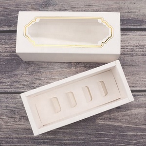 Customized Food Biscuit Macaron and Cookies Box Packing Paper Macaron <b>Boxes</b> With Window - Product Image 1