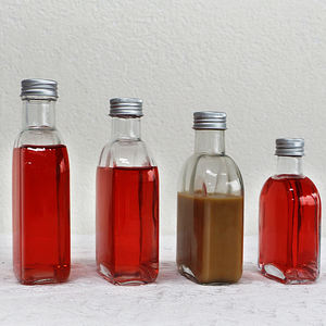 Bouteille en verre vide transparente de 500ml <span class=keywords><strong>330ml</strong></span> de jus de silex à haute teneur en eau minérale avec bouchon en aluminium - Product Image 1