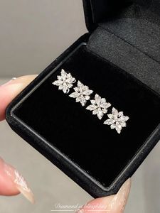 Xinfly Trendy 18K Gold and Natural Diamond Lotus <b>Stud</b> <b>Earrings</b> New Design Woman <b>Fine</b> Jewelry for Wedding Occasions - Product Image 4
