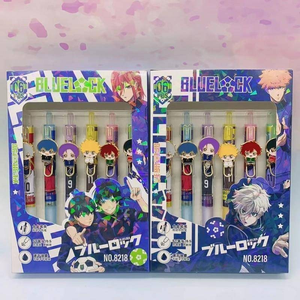 6 pièces/boîte Anime Gel stylo mignon dessin animé 0.5mm encre noire stylo à bille enfants apprentissage papeterie récompense cadeau de fête des enfants - Product Image 2