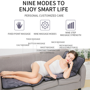 Alta Qualidade Elétrica Lombar Voltar Shiatsu Massagem Colchão <span class=keywords><strong>Pad</strong></span> Dobrável e Vibração Calor Característica - Product Image 4