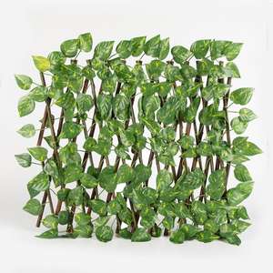 Clôture de jardin artificielle extensible de 40 cm, vente en gros, treillis de lierre vert, clôture de feuilles artificielles - Product Image 1