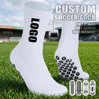 Chaussettes de football antidérapantes personnalisées avec logo, unisexes, pour hommes, respirantes, pour l'entraînement sportif