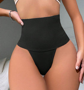 Logotipo personalizado mujeres cintura alta vientre plano Control de barriga <span class=keywords><strong>faja</strong></span> elástica íntima Shaper Tanga Panty Slimmer Body Shaper - Product Image 3