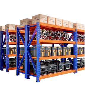 Estantes de estantería de almacén comercial de metal antioxidante plegable de 4 capas con protección contra la corrosión y diseño ajustable - Product Image 1