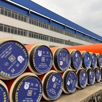 Tuyau en acier isolé résistant à la chaleur, recouvert de polyuréthane noir et d'HDPE, marque Xingbang moderne, DN250, ISO9001, CE