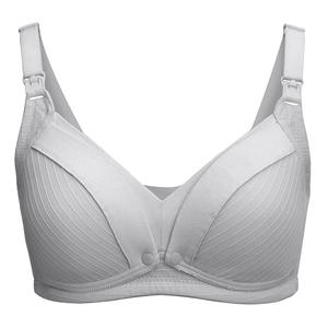 Reggiseno da allattamento premaman <span class=keywords><strong>con</strong></span> vangata per donne incinte mamma seno aperto cotone senza fili sottile imbottito e Push-Up <span class=keywords><strong>con</strong></span> Logo sulla tazza - Product Image 5