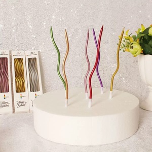 Hot Sale Spiral Happy Birthday Candle Multi-Colored Made of Paraffin Wax - Product Image 1