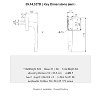 Manija multipunto moderna para puertas y ventanas con palanca de accionamiento Espagnolette, base ovalada con recubrimiento en polvo, herrajes para ventanas abatibles OEM