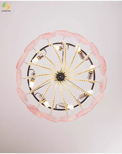 Lampadario in Vetro di Murano <span class=keywords><strong>Rosa</strong></span>, Stile Francese, Lussuoso e Romantico, per Soggiorno e Camera da Letto Principale - Product Image 5
