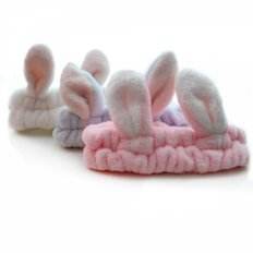 Compre 2 diademas de pelo de conejo hechas a mano para niños Banda de lavado de estilo americano X Diademas únicas - Product Image 1