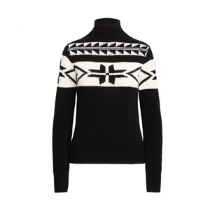 ODM OEM Suéter de punto de cuello alto Intarsia sofisticado para mujeres China Plazo de entrega de muestra de 7 días - Product Image 1