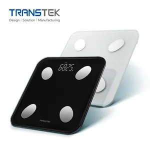 Tuya 앱으로 TRANSTEK 396lbs 180kg 화이트 블랙 무선 디지털 스마트 BMI 스케일 건강 모니터 체지방 스케일 - Product Image 1