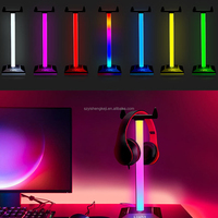 Support de casque de jeu RGB pour ordinateur de bureau, idéal pour les gamers, avec écran LED multicolore, accessoires de jeu