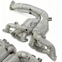 Colector de escape modificado de acero inoxidable SS304 para Aston Martin DBS DB9 Rapide 6.0L V12: Respuesta del acelerador más directa