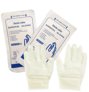 Guantes Quirúrgicos de Látex para Hospital, Paquete OEM al por Mayor, Examen Médico, Texturizados, Superficie Completa, 6 mil de Grosor, Desechables - Product Image 2