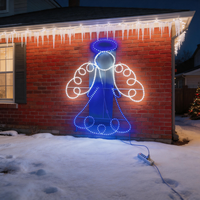Luz LED Decorativa para Exteriores con Motivo de Ángel, Ahorro de Energía, para Decoración Navideña y de Jardín, Clasificación IP65