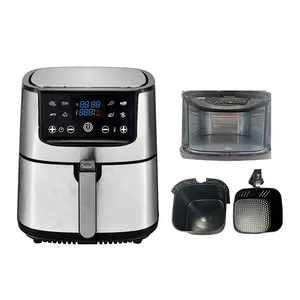 Stainless Steel Abs Internal Galvanized Electronic Touch Control Time Control Large Capacity Air Oven 9L Air Fryer