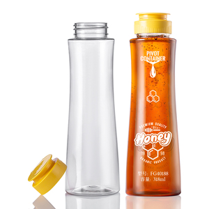 Bouteilles souples en <span class=keywords><strong>plastique</strong></span> transparent de qualité alimentaire 318 ml avec bouchon à clapet pour miel, sauce moutarde et condiments – Emballage pour sauces et trempettes - Product Image 1