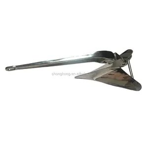 Mirror Polished Boat Anchor Marine 316 Grade Stainless Steel Plough Anchor Mainly used in Sand and Reef