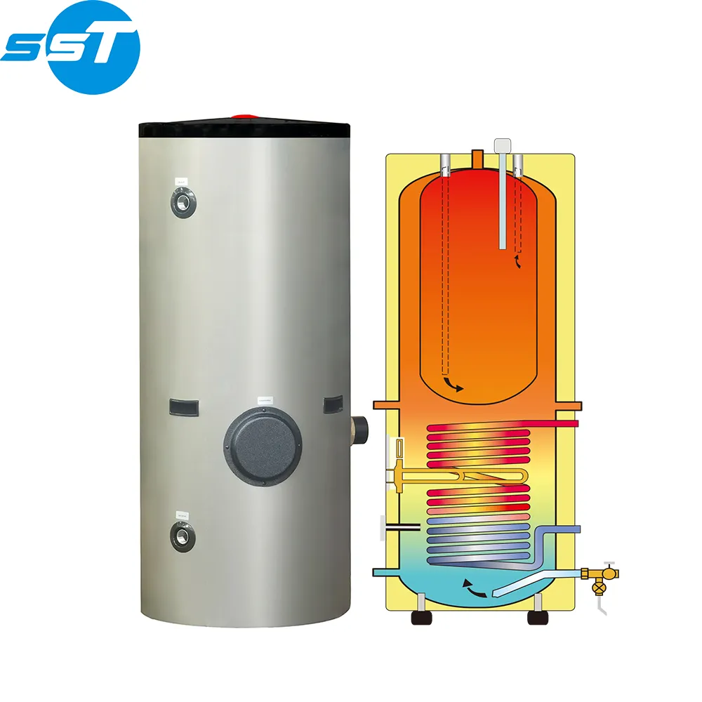 Wholesale home use 80 gallon shower water heater stainless steel air source 300L heat pump water tank