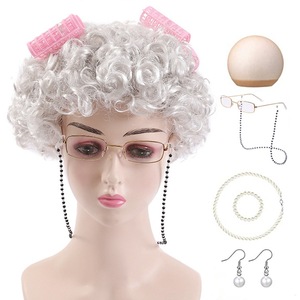 7 unids/set abuela anciana vestido conjunto abuela <span class=keywords><strong>disfraz</strong></span> peluca adulto chico Halloween mascarada Cosplay fiesta <span class=keywords><strong>bruja</strong></span> decoración evento - Product Image 4