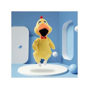 Плюшевая игрушка для домашних животных с милыми забавными звуками, прочные игрушки для собак в форме животных, Коренная Милая обезьяна, пищащая жевательная игрушка - Product Image 3