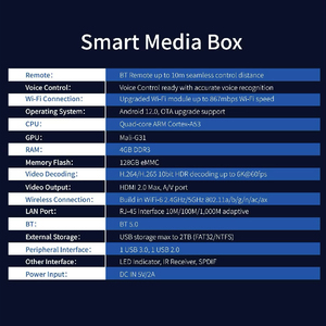VseeBox Elite Ultra Quad Core <b>Android</b> 12.0 TV <b>Box</b> 4G 128G H618 6K UHD 1000M LAN BT5.0 Voice Remote US Market Digital Receiver - Product Image 6