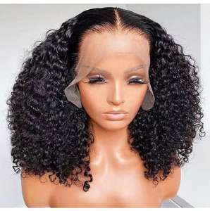 Peluca de cabello humano rizado Natural, pelo Natural con malla Frontal Hd, Pelo Rizado virgen indio, barata, venta al por mayor - Product Image 2