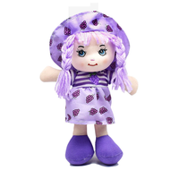 Groothandel Schattige Aardbeienmeisje Pluche Pop in Roze Oranje Hoed Fruit-thema Kleding Pop