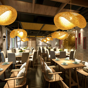 Luces de techo <span class=keywords><strong>son</strong></span> de rattan material nuevo diseño único en Vietnam de bambú lámpara de techo para la decoración - Product Image 4