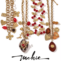 Collier Pendentif Cœur Ovale Soleil en Résine Rouge Étanche en Acier Inoxydable 316L Doré XY 309, Bijou d'Été 2025
