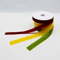 Ruban en velours recyclé écologique, doux et luxueux, à une face, pour la confection de nœuds floraux pour cheveux, loisirs créatifs, emballage cadeau, Saint-Valentin