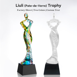 Trofeo Personalizado de Cristal para Mujer, Figura de la Estatua de la Libertad, Elegante Trofeo de Cristal para Fisicoculturismo Femenino - Product Image 2