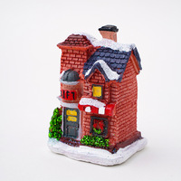 Nouveauté Nicro : Ornement micro-paysage en résine, maison de neige lumineuse à LED, petite maison scintillante, décorations de Noël