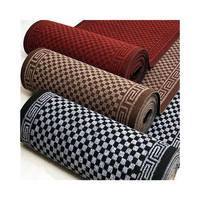 Tapis de couloir jacquard moderne en promotion avec dos antidérapant en TPR, lavable, rembourré et adapté aux animaux domestiques